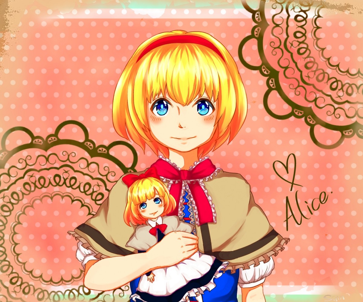 аниме картинка аниме девочка с куклой alice margatroid